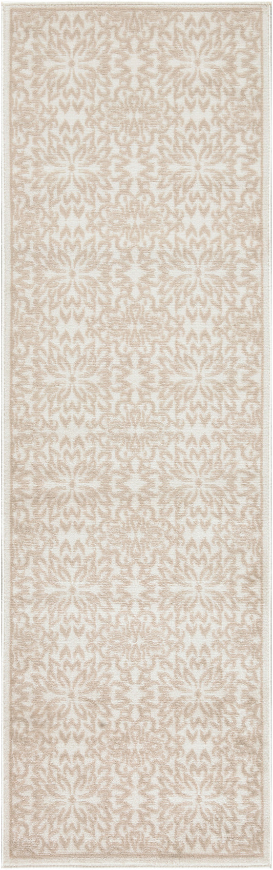 Nourison Jubilant 2'3" x 7'3" Ivory Beige Farmhouse Indoor Rug