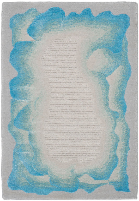 Nourison Prismatic 2' x 3' Sea Mist Blue Modern Indoor Rug