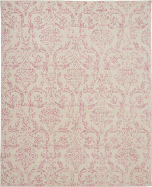 Nourison Jubilant 8'6" x 12' Ivory Pink Vintage Indoor Rug
