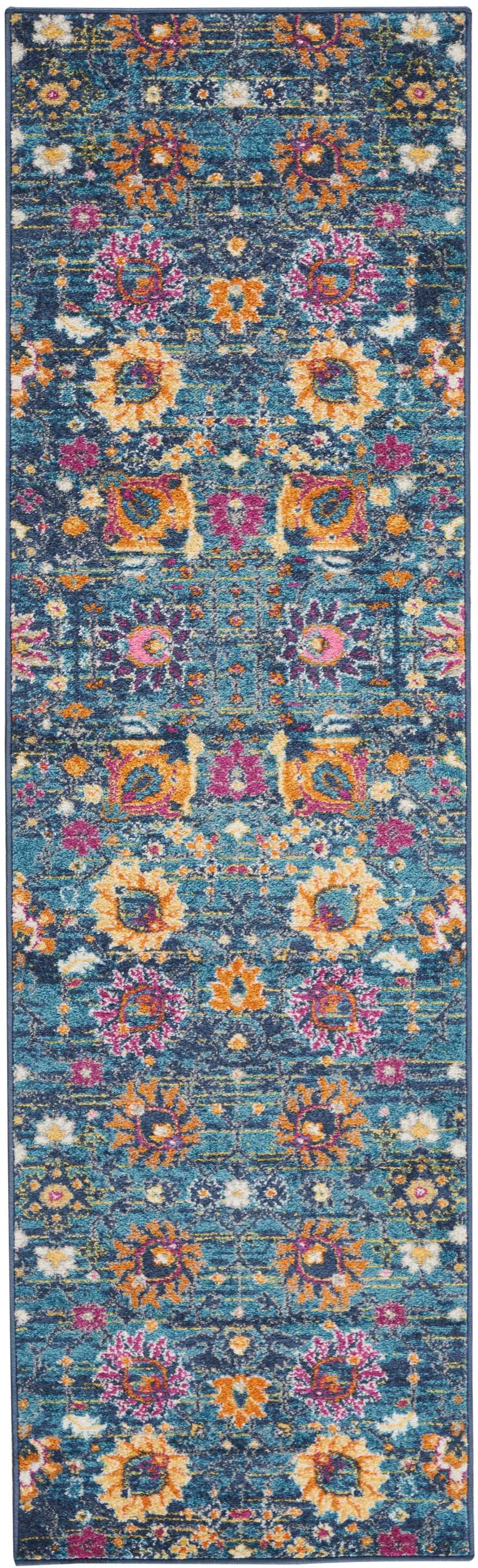 Nourison Passion 2'2" x 7'6" Denim Bohemian Indoor Rug