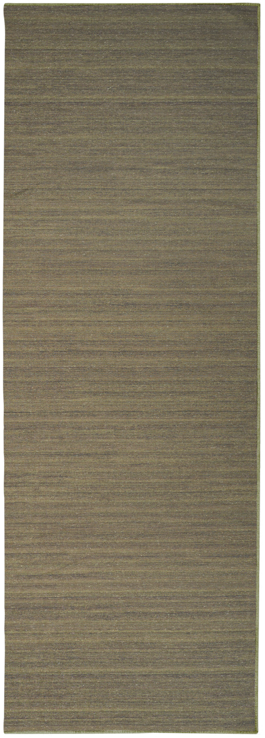 Nourison Washable Essentials 2' x 6' Green Modern Indoor Rug