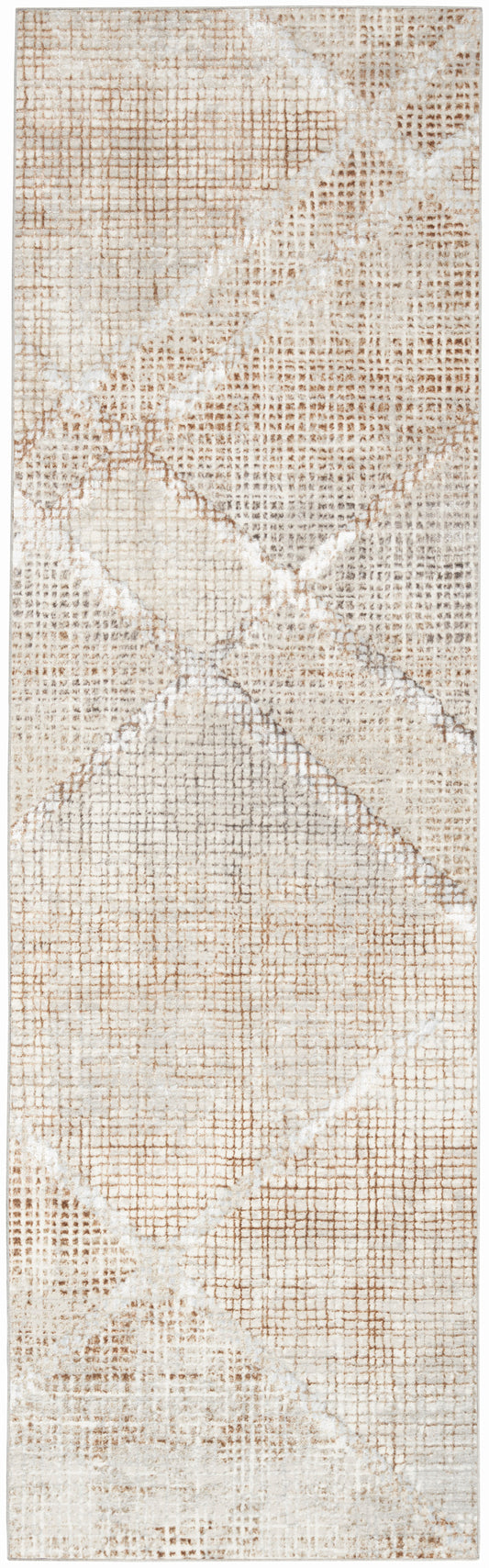 Inspire Me! Home Décor Iliana 2'3" x 7'6" Grey Mocha Modern Indoor Rug