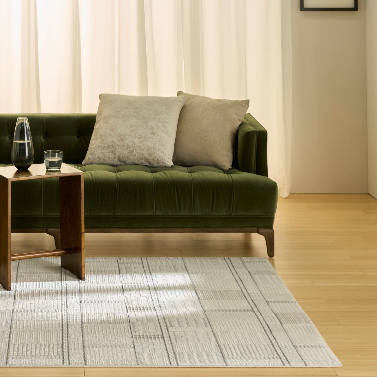 Nourison Nordic 5' x 7' Ivory Grey Modern Indoor Rug