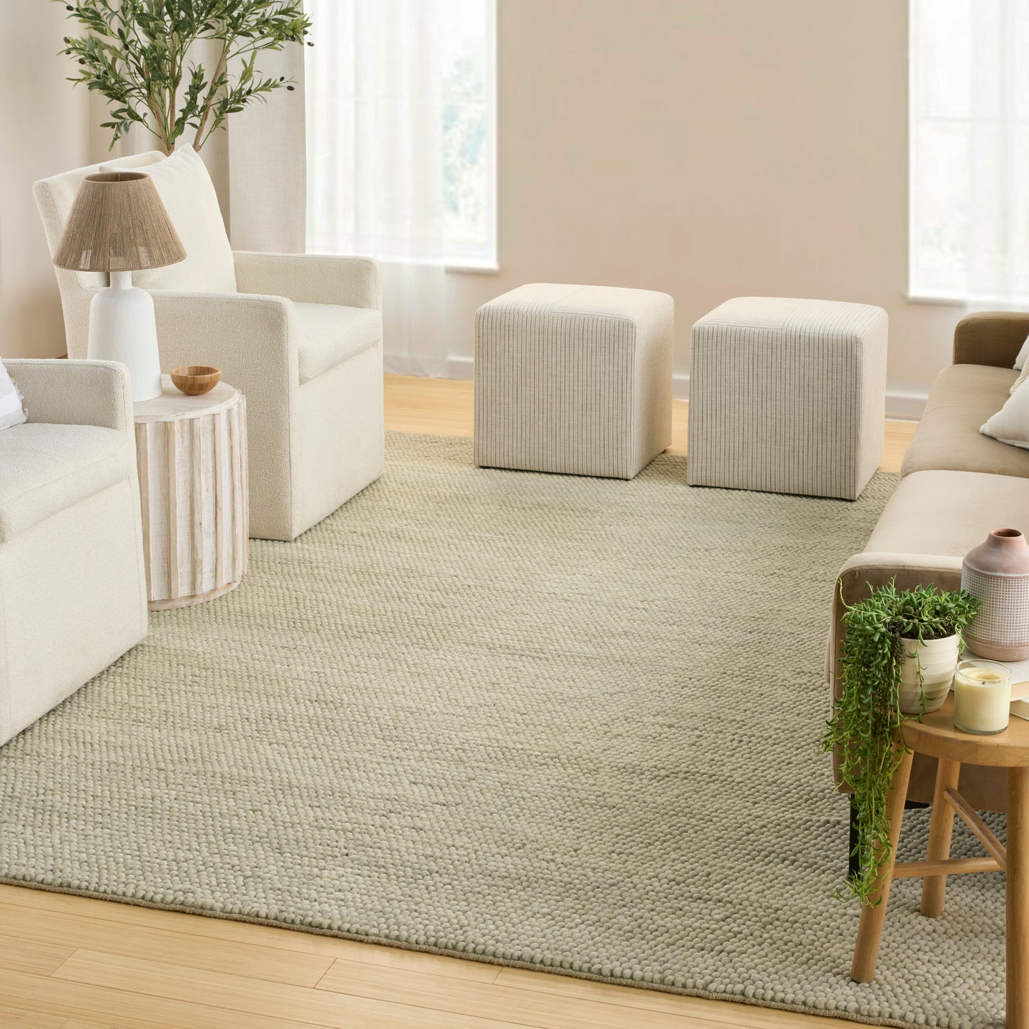 DKNY Pure Knots 7'9" x 9'9" Sage Modern Indoor Rug