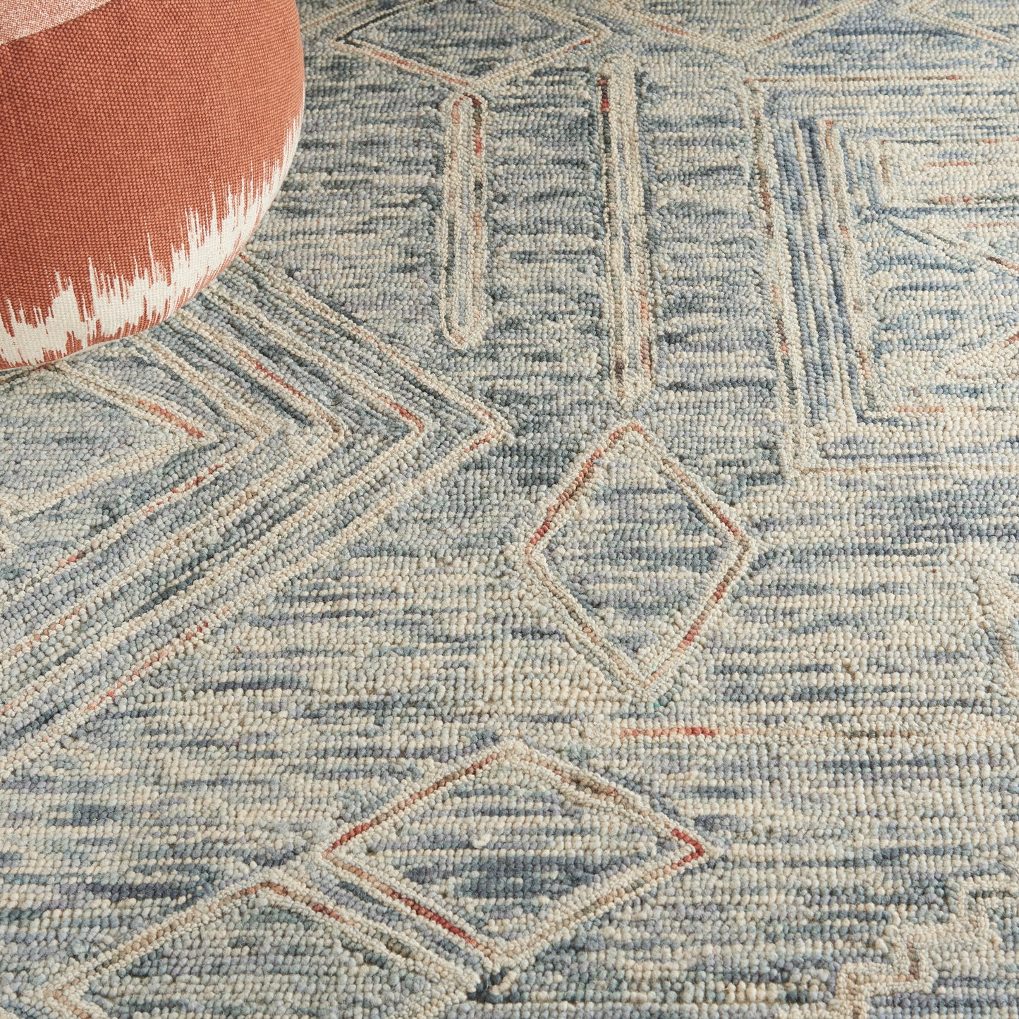 Nourison Interlock 8' x 10'6" Blue Multicolor Bohemian Indoor Rug