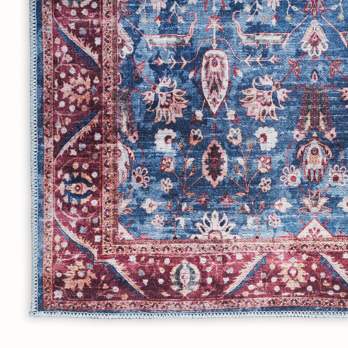 Nourison Grand Washables 2' x 6' Blue Brick Vintage Indoor Rug