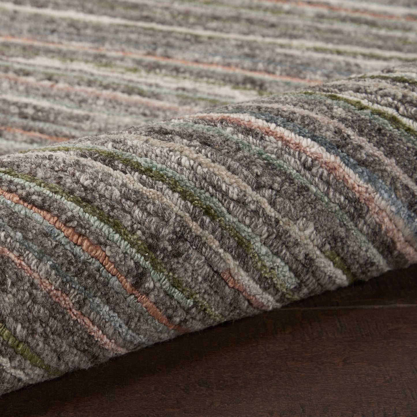 Nourison Plateau 8'6" x 11'6" Grey Green Modern Indoor Rug