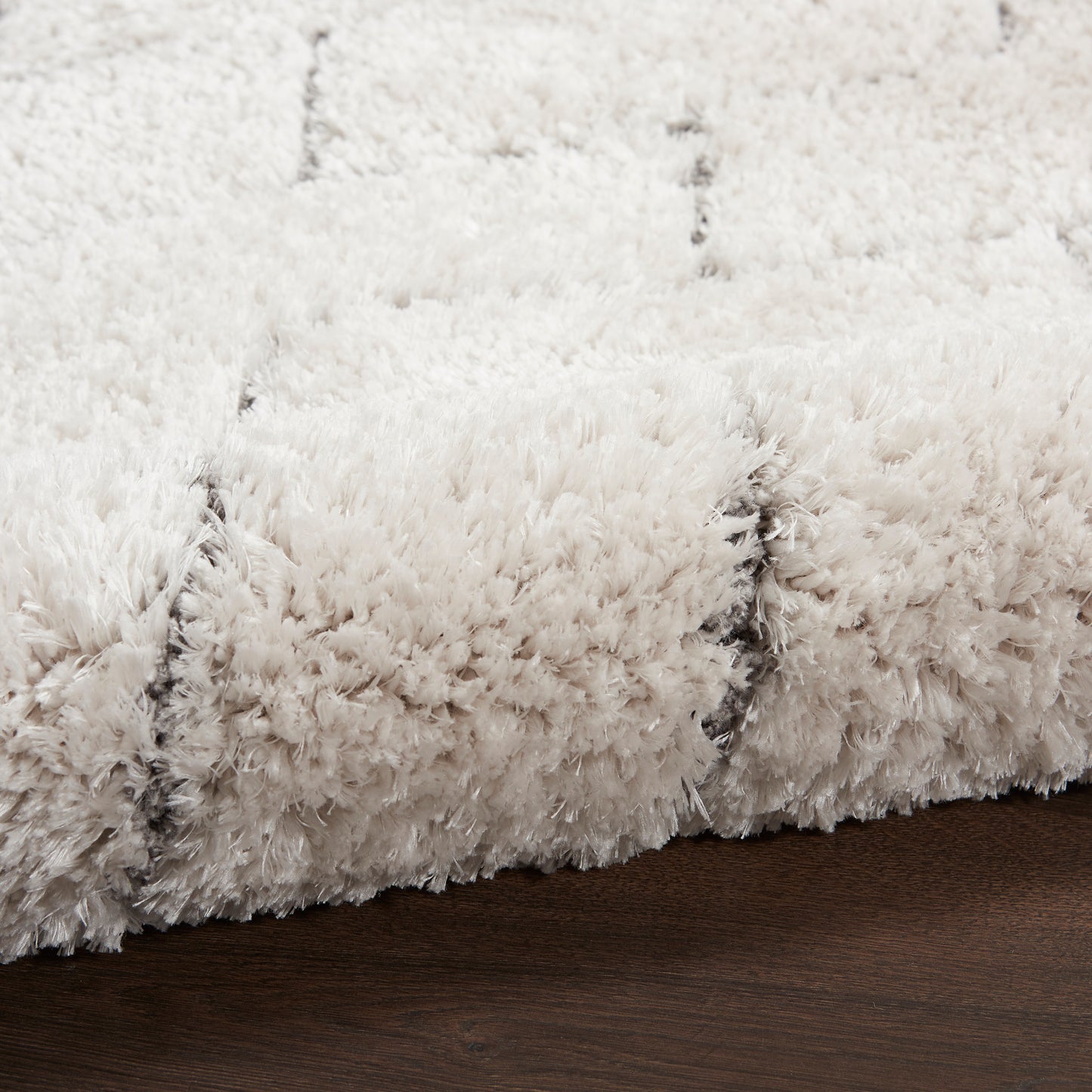 Nourison Dreamy Shag 7'10" x 9'10" Ivory Grey Shag Indoor Rug