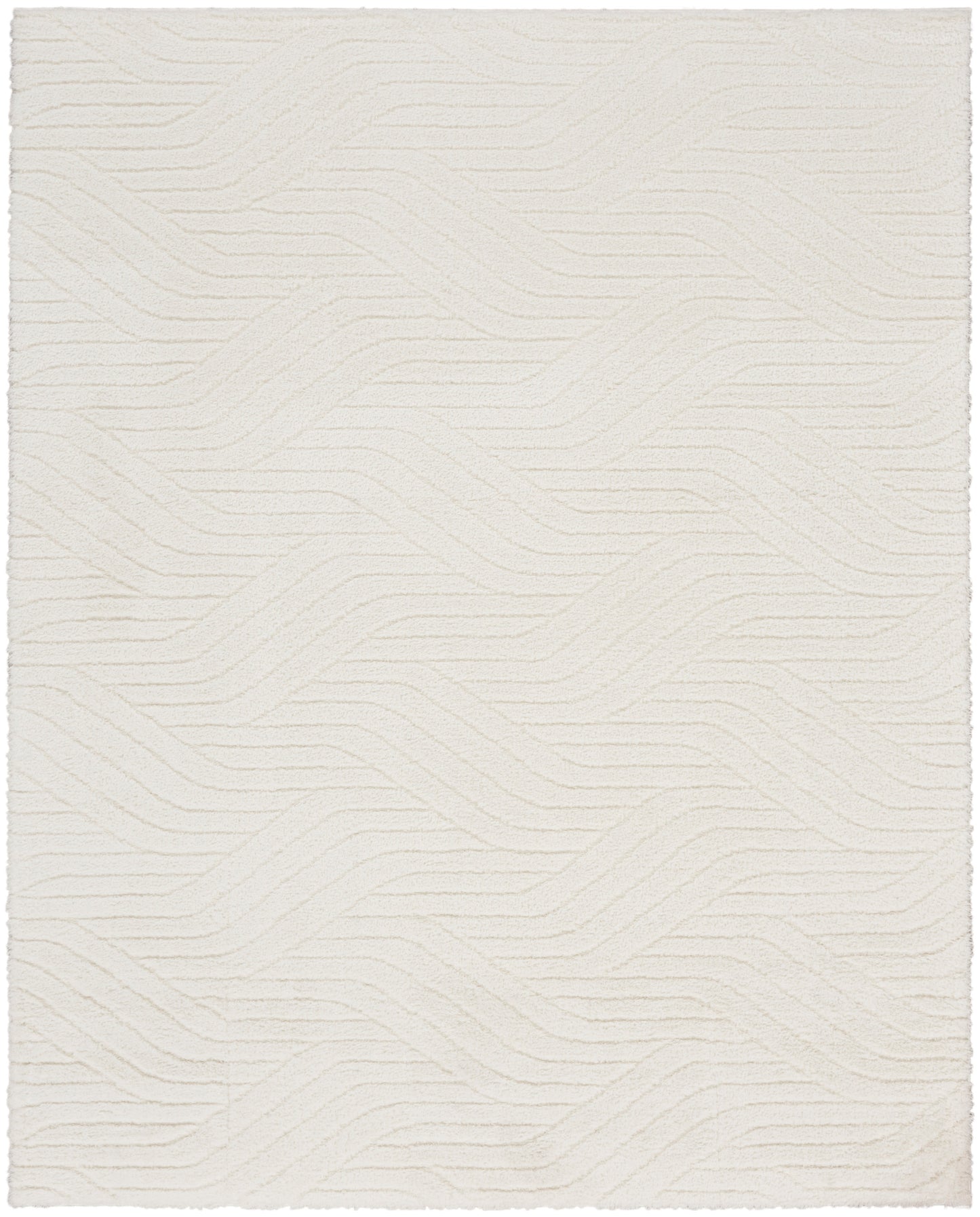 Calvin Klein Surfaces 7'10" x 9'10" Ivory Shag Indoor Rug