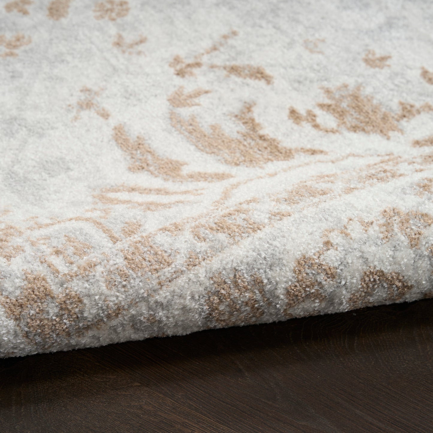 Nourison Astra Machine Washable 4' x 6' Grey Vintage Indoor Rug