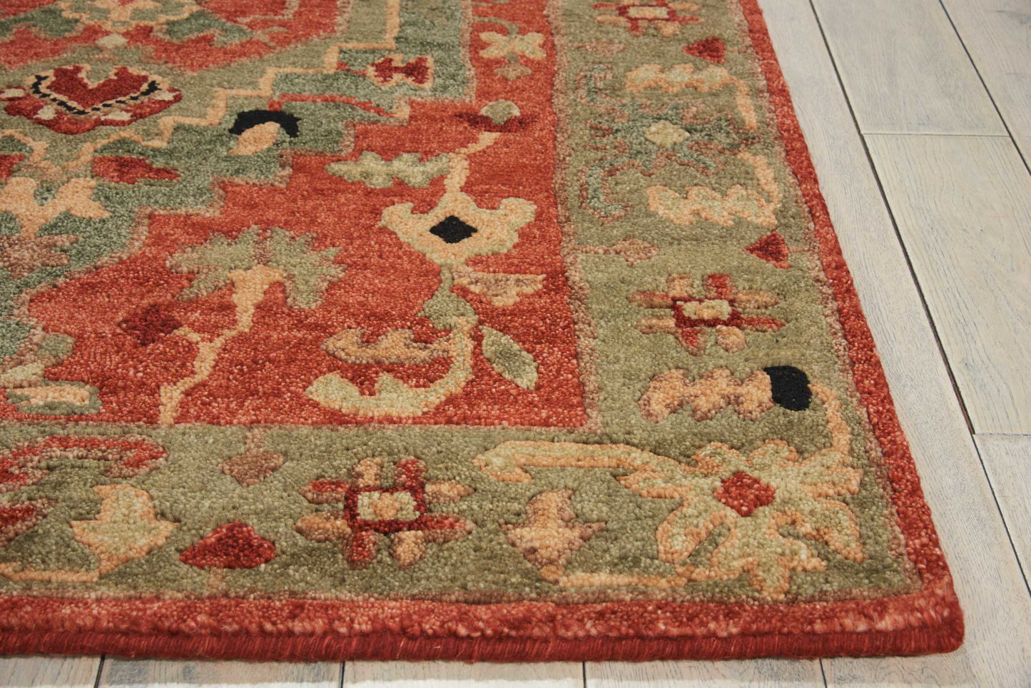 Nourison Tahoe 3'9" x 5'9" Rust Traditional Indoor Rug