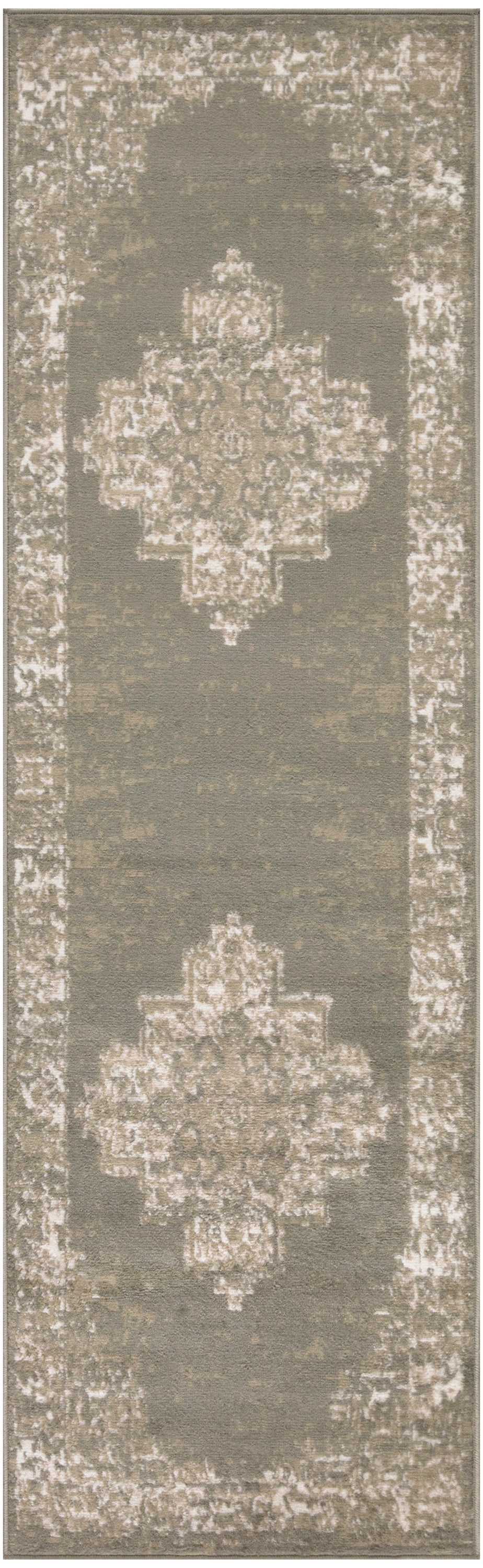 Nourison Grafix 2' x 6' Olive Vintage Indoor Rug