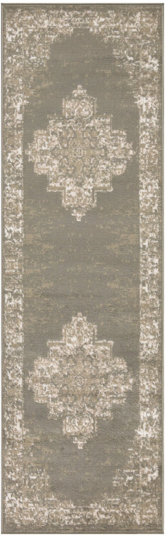 Nourison Grafix 2' x 6' Olive Vintage Indoor Rug