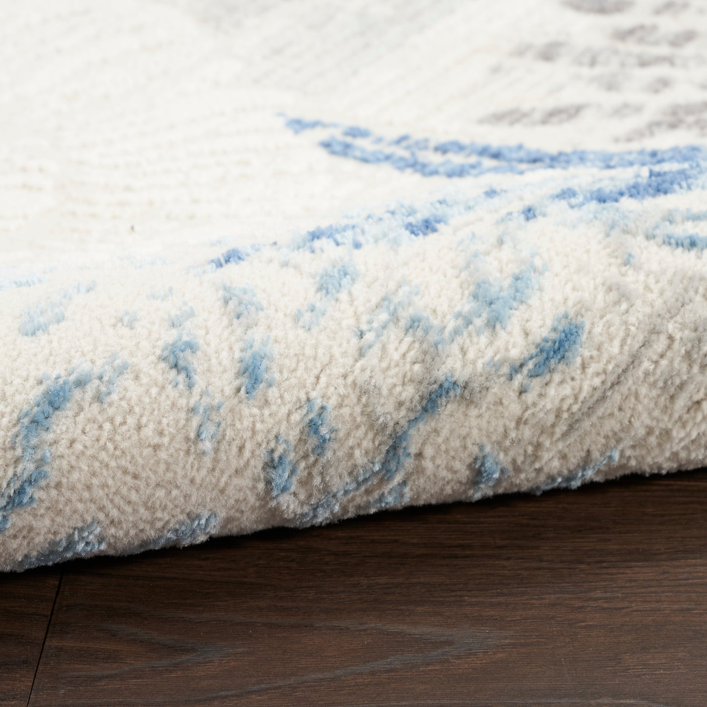 Nourison Seaside 2'3" x 7'6" Ivory Grey Blue Coastal, Nautical & Beach Indoor Rug