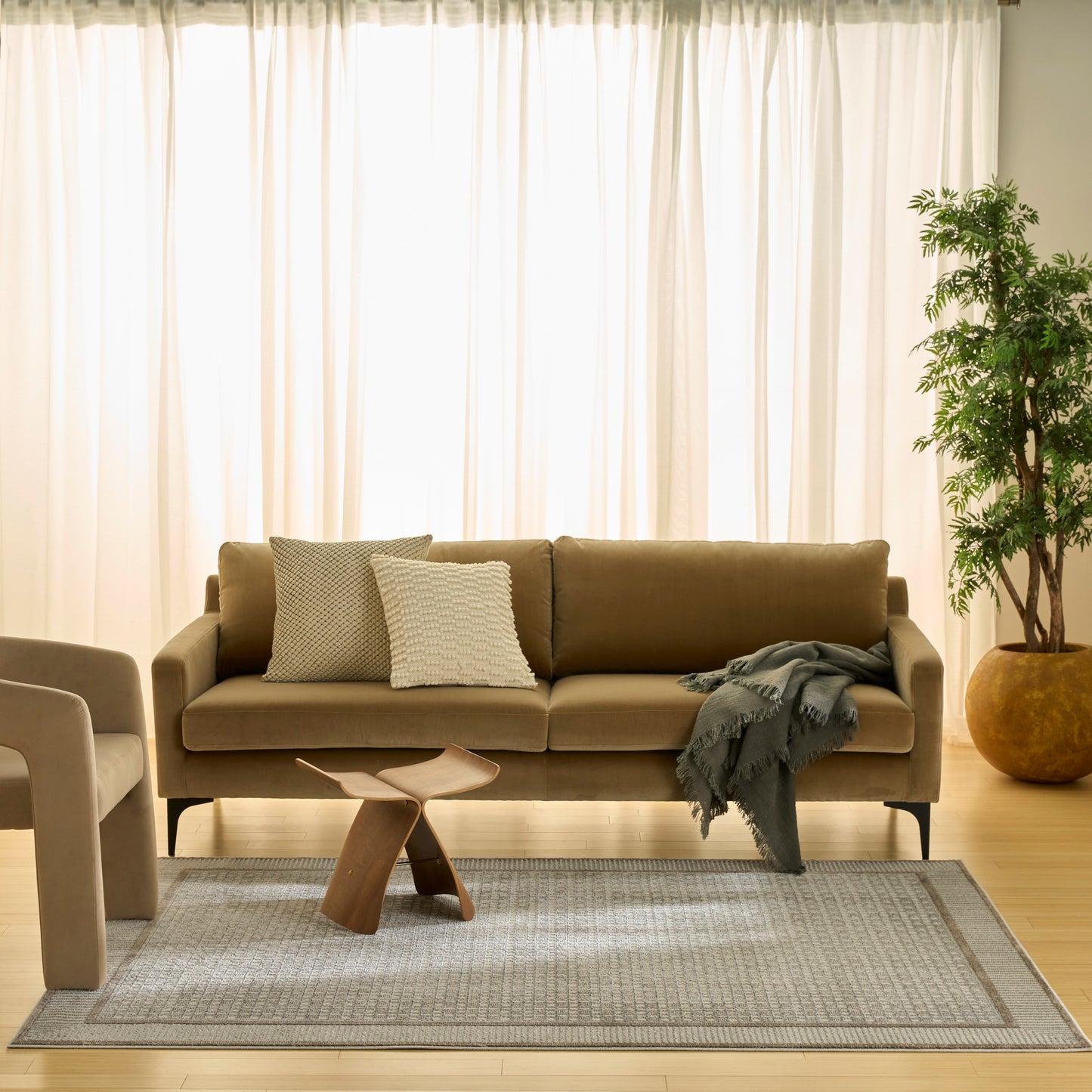 Nourison Nordic 5' x 7' Ivory Grey Modern Indoor Rug