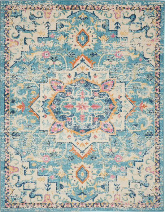 Nourison Passion 8' x 10' Ivory/Light Blue Bohemian Indoor Rug