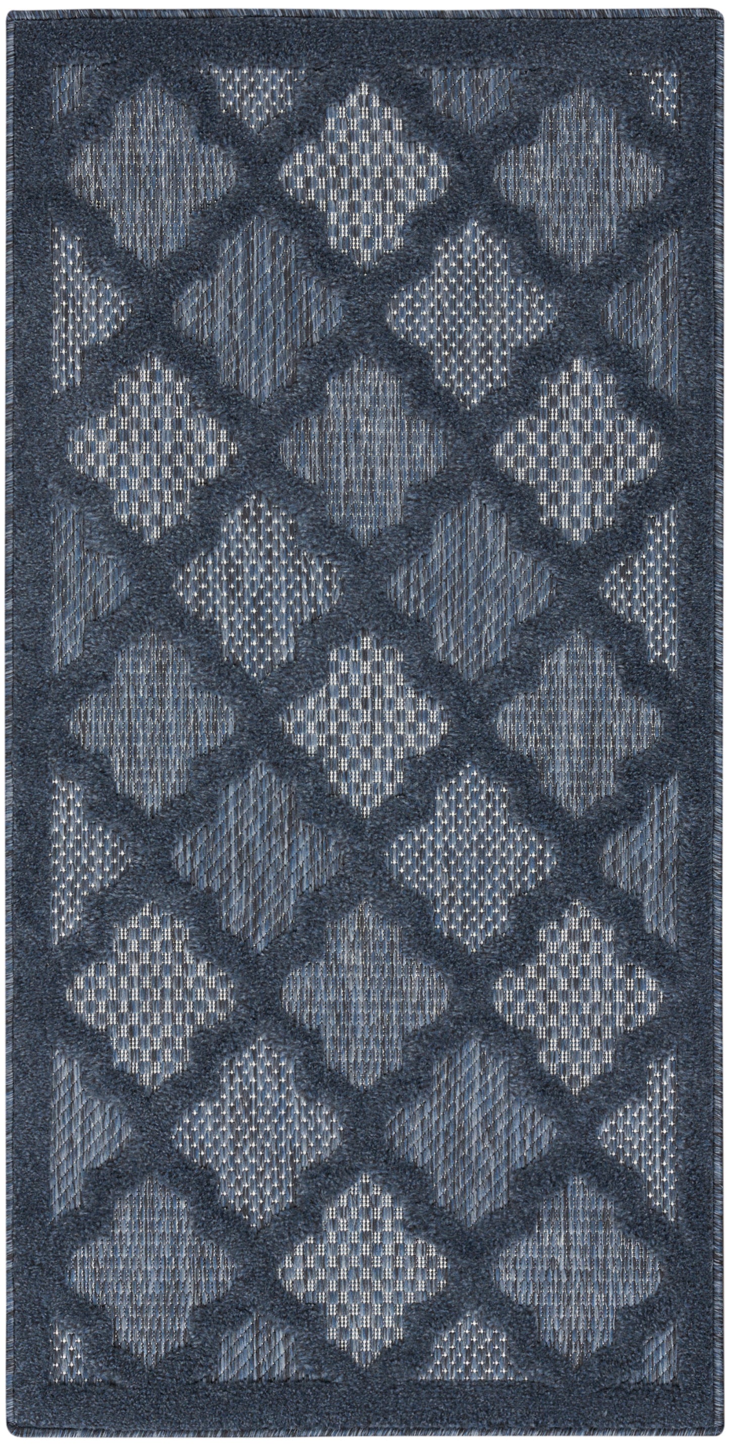 Nourison Easy Care 2' x 4' Navy Blue Modern Rug