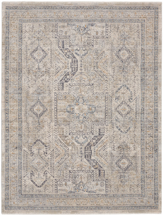 Nourison Lynx 7'10" x 10'1" Ivory/Grey/Blue Vintage Indoor Rug