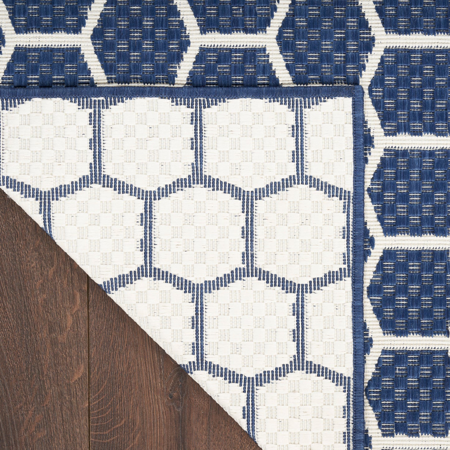Nourison Twist Reversible 9' x 12' Navy Modern Rug
