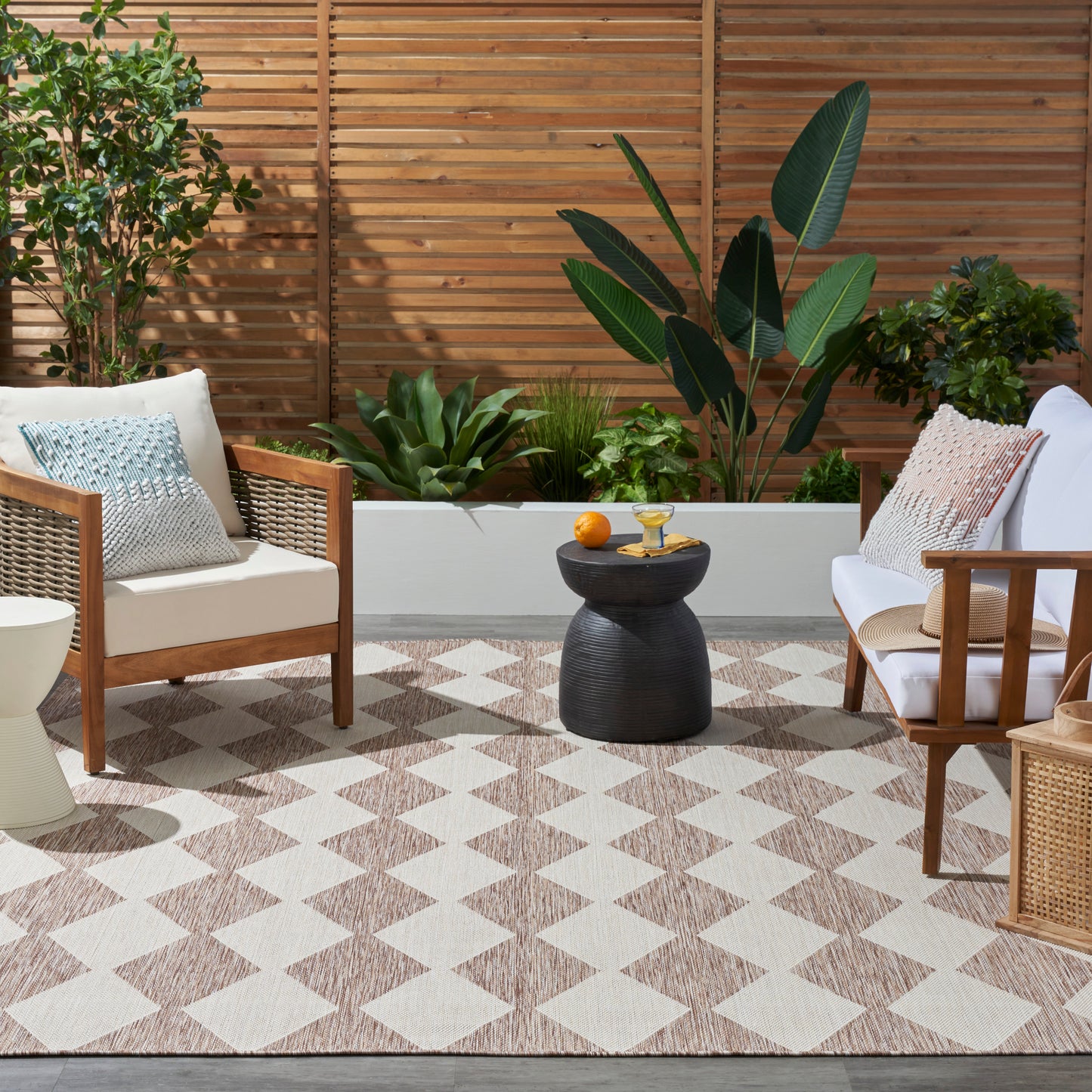 Nourison Positano 5' x 7' Beige Modern Rug
