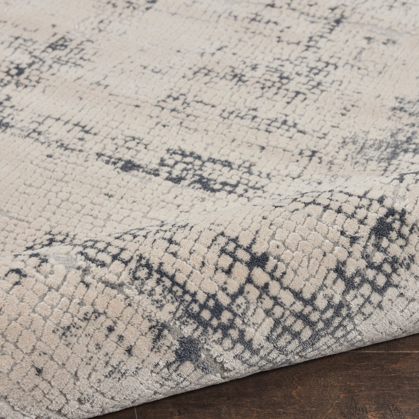Nourison Rustic Textures 9'3" x 12'9" Ivory/Blue Modern Indoor Rug