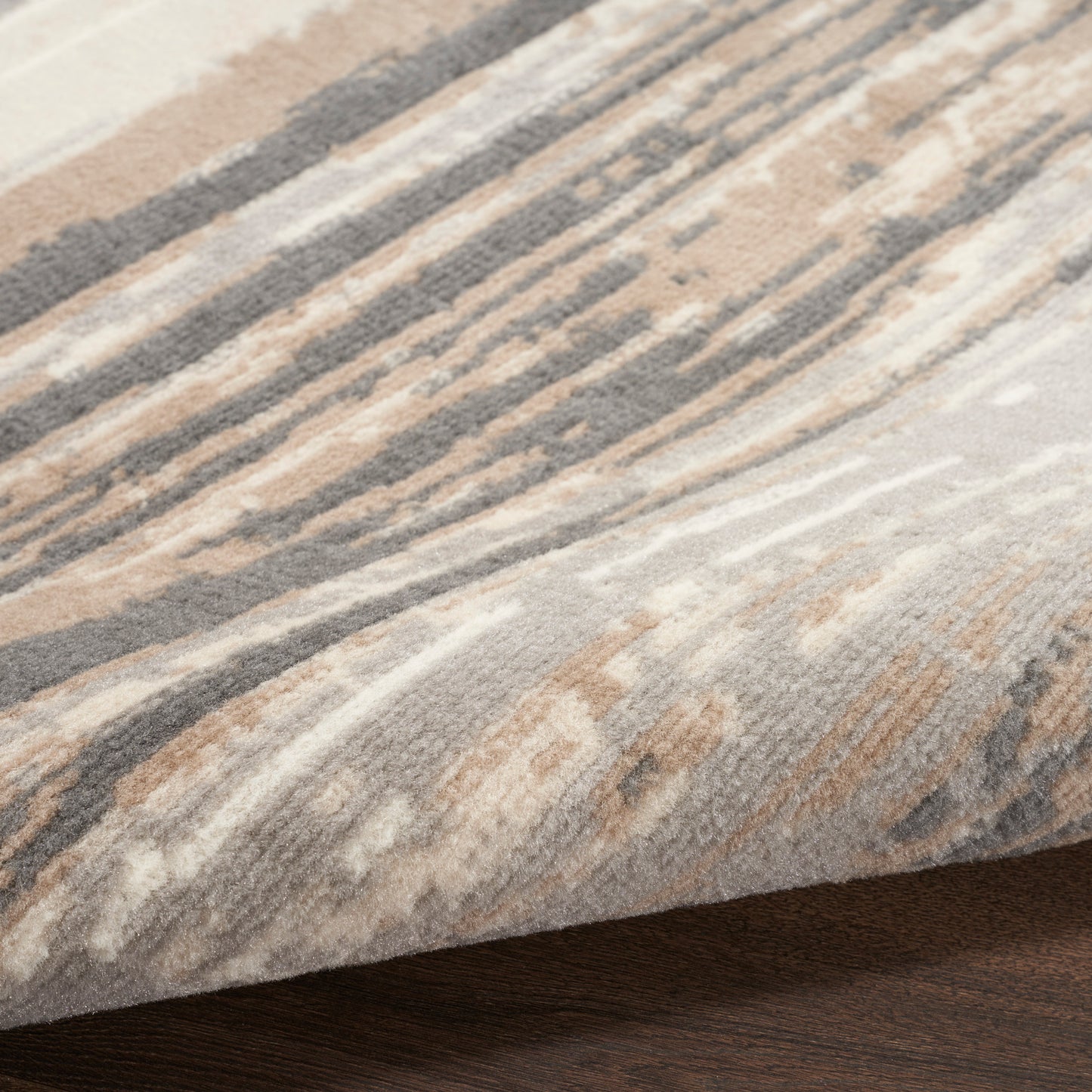 Nourison Jubilant 7'10" x 9'10" Grey Beige Modern Indoor Rug