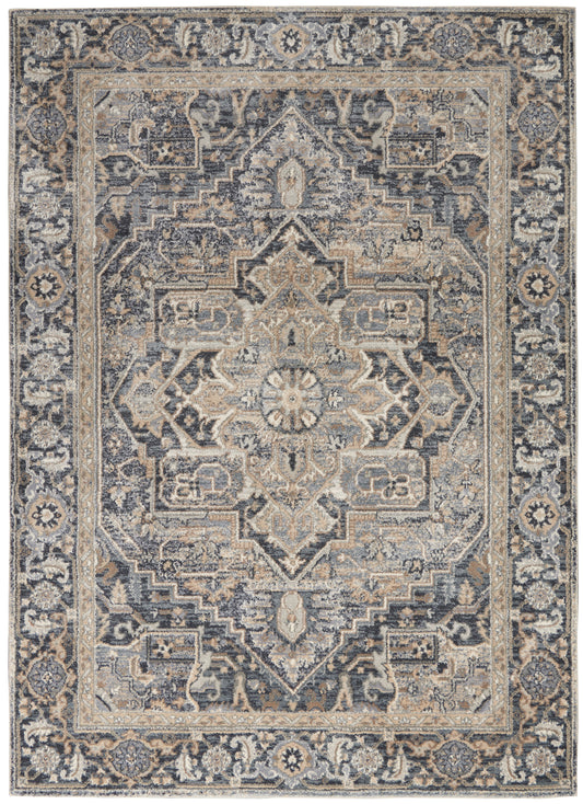 Nourison Moroccan Celebration 3'10" x 5'10" Navy Vintage Indoor Rug
