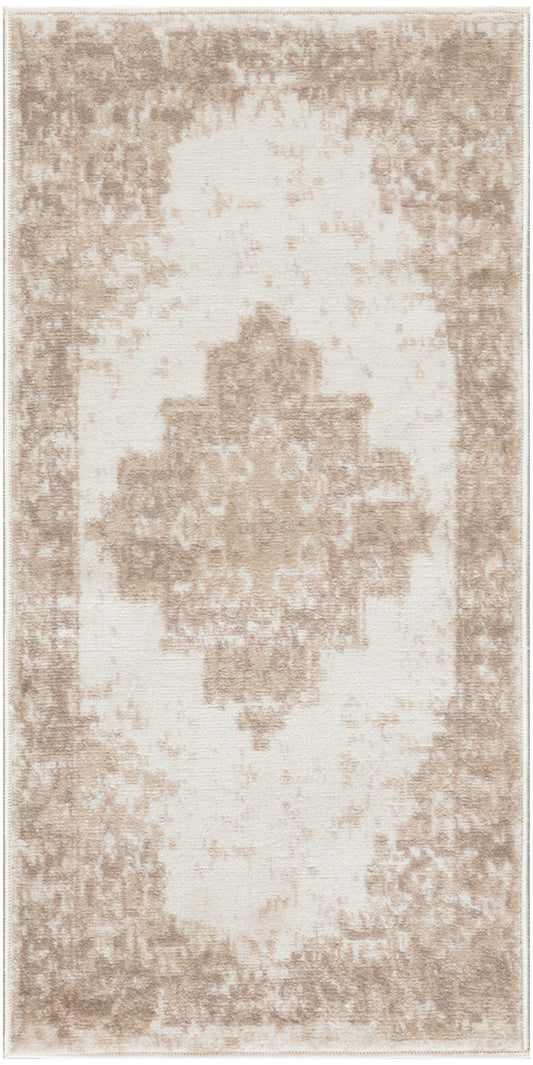 Nourison Grafix 2' x 4' Ivory Beige Vintage Indoor Rug