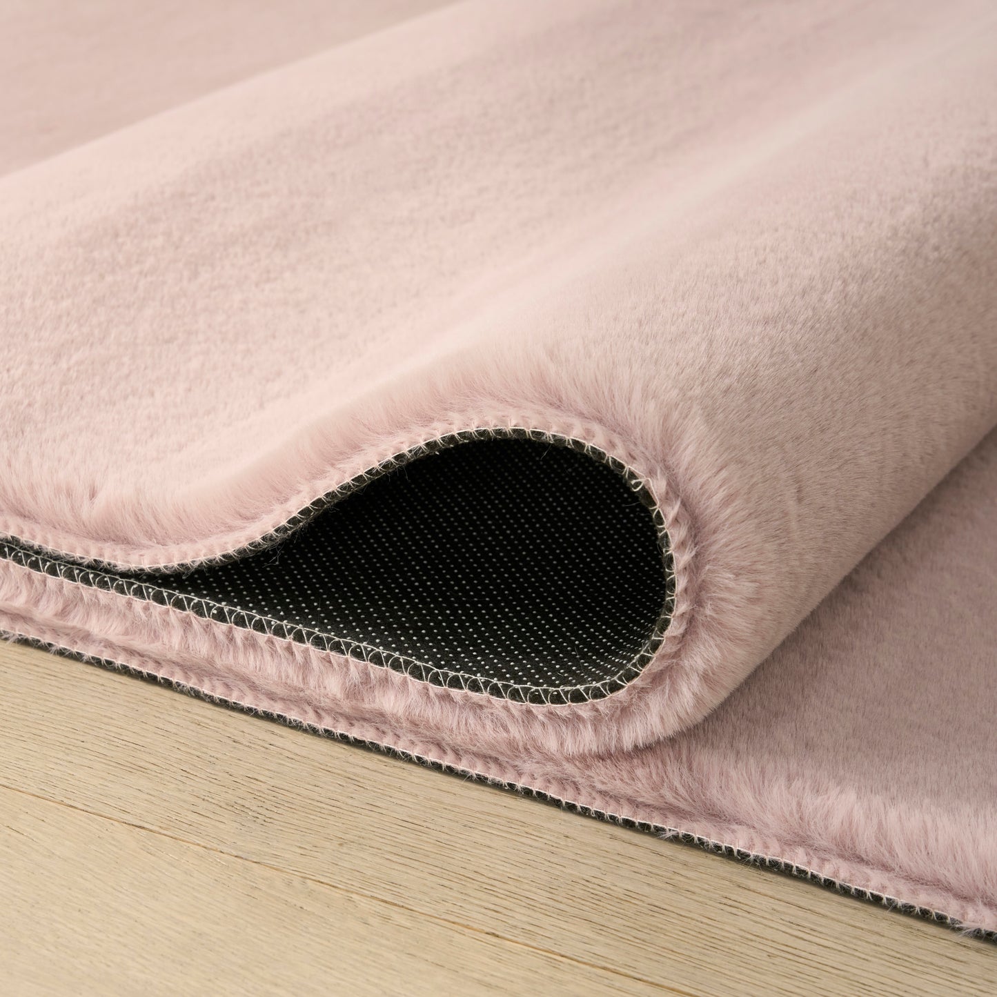 Nourison Soft Plush Rabbit Fur 7'6" x 9'6" Lavender Contemporary Indoor Rug