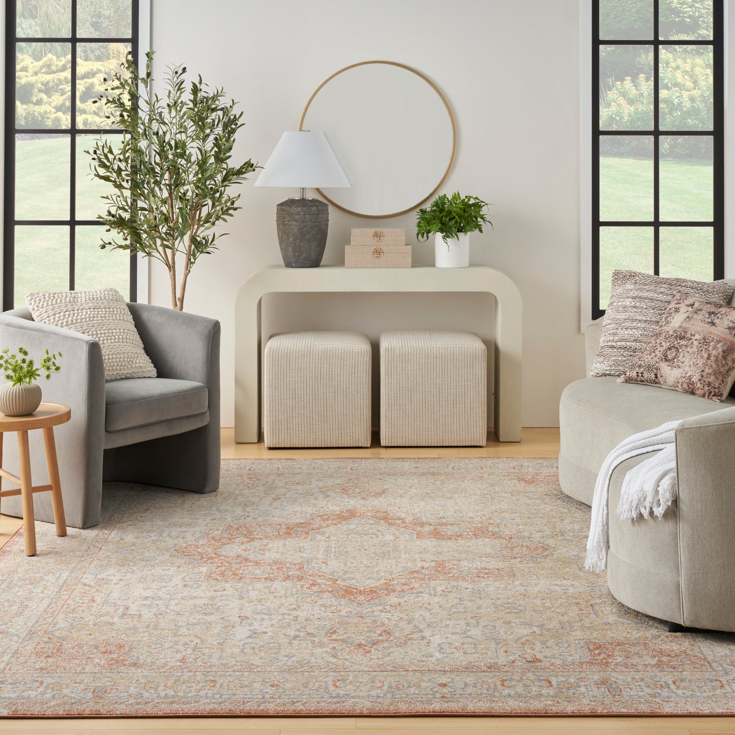 Nourison Nourison Essentials Persian 8' x 10' Beige Rust Vintage Rug