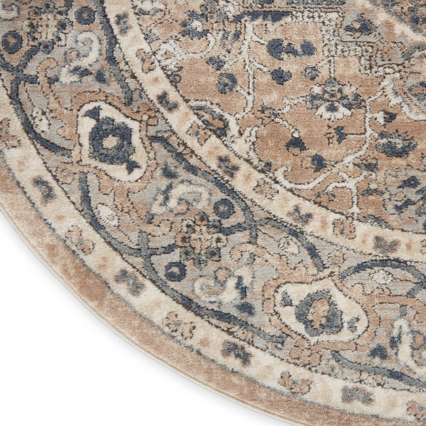 Nourison Quarry 3' x 5' Oval Beige Grey Farmhouse Indoor Rug