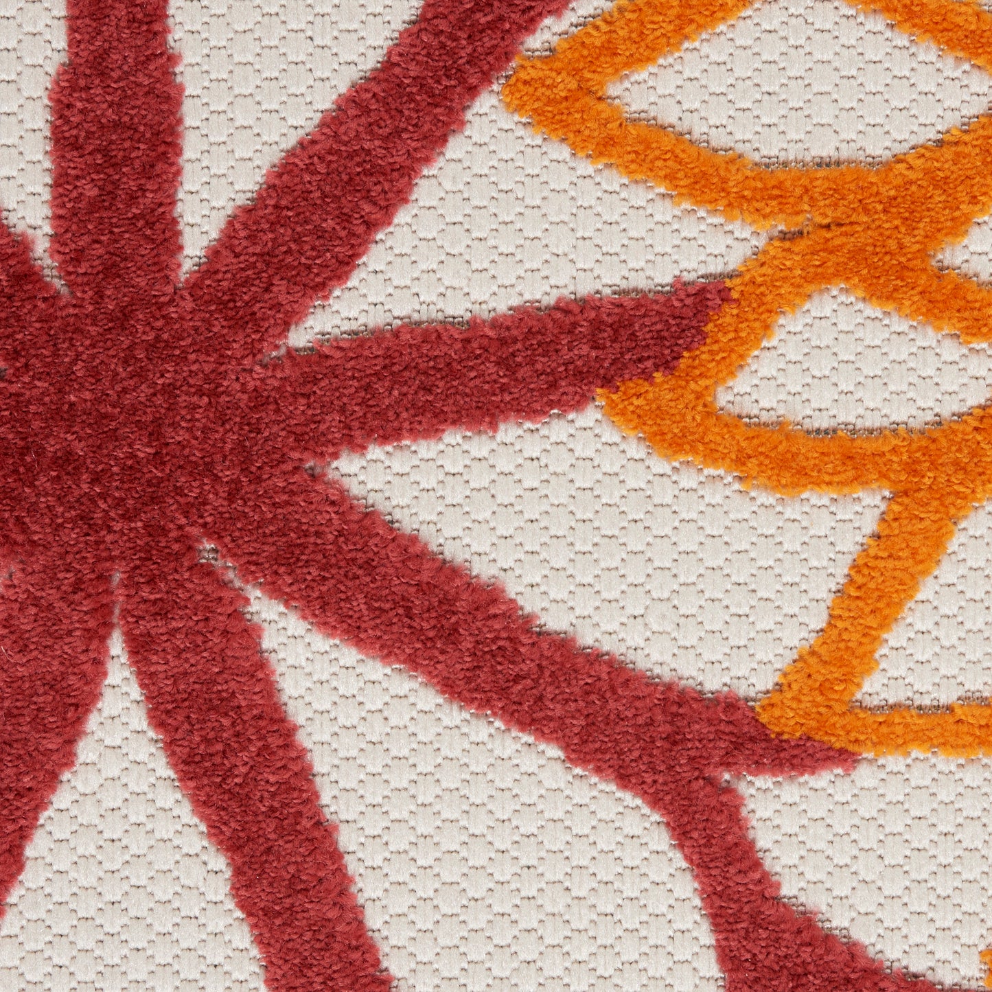 Nourison Aloha 6' x 9' Red Multicolor Tropical Rug