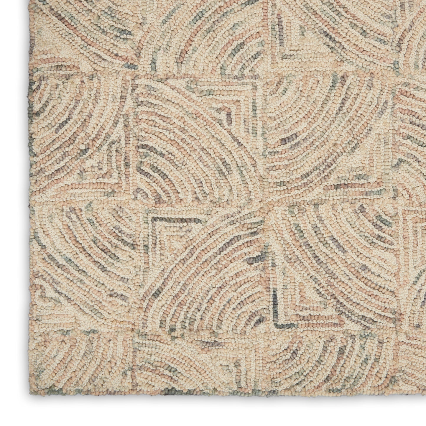 Nourison Interlock 8' x 10'6" Ivory/Multi Modern Indoor Rug