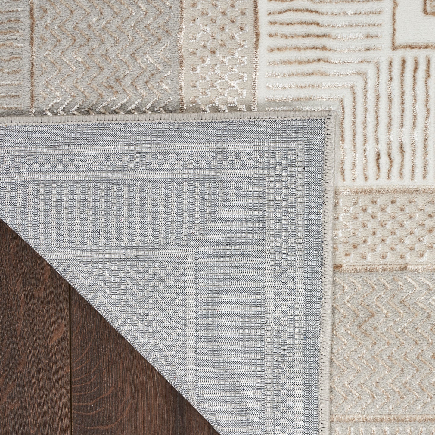 Nourison Glitz 3'11" x 5'11" Ivory Modern Indoor Rug