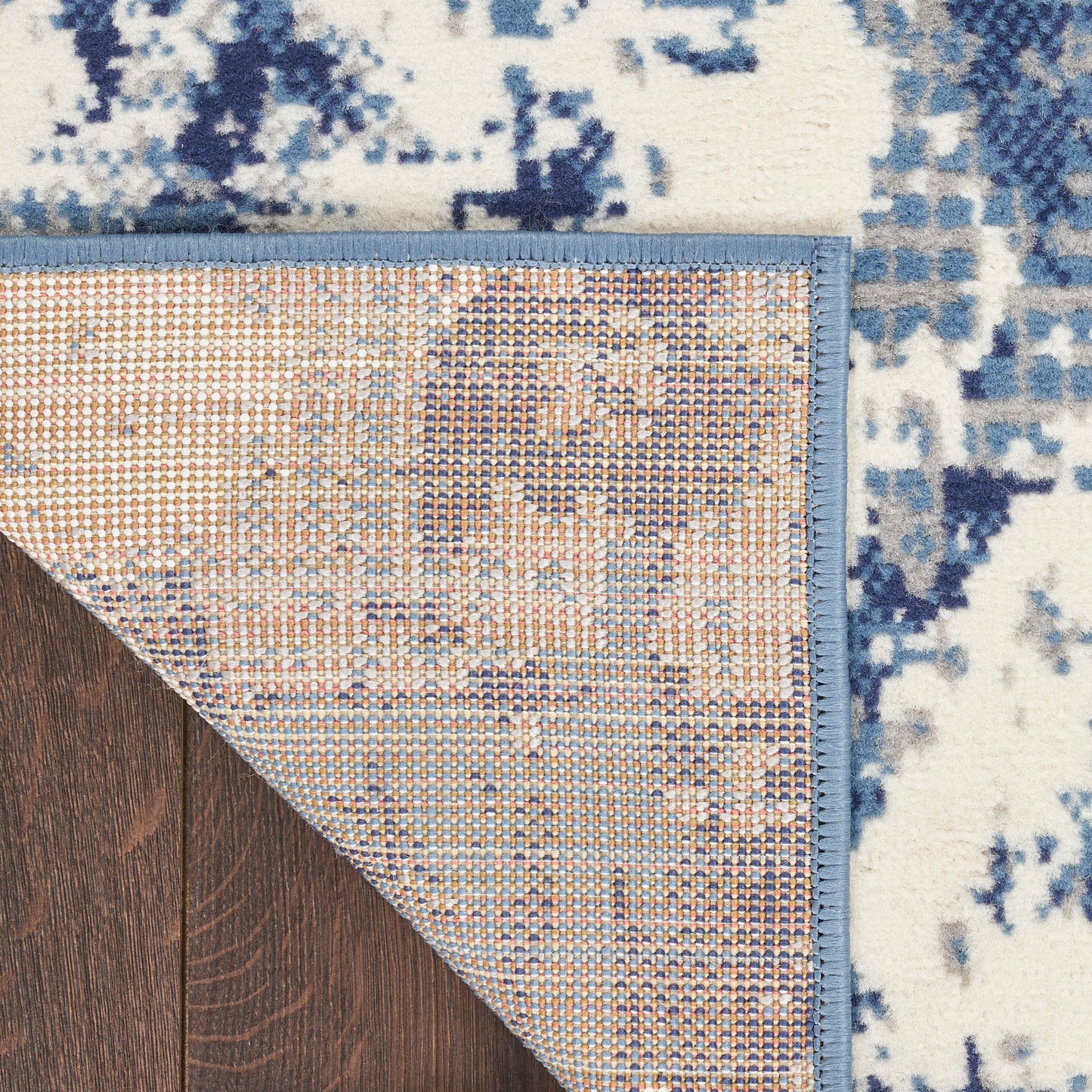Nourison Grafix 2' x 4' Navy Blue Modern Indoor Rug
