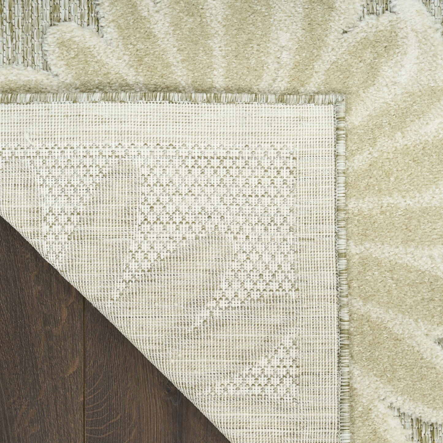 Nourison Aloha 2'8" x 4' Ivory Sage Outdoor Rug