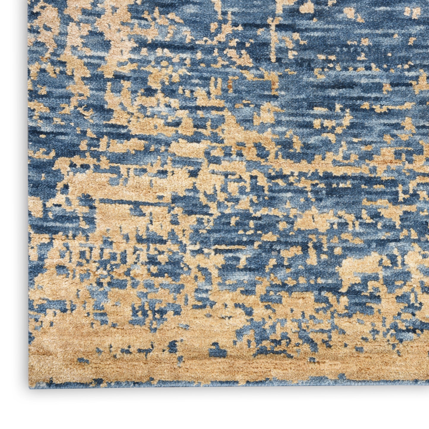 Nourison Luna 8'6" x 11'6" Dark Blue Mocha Modern Indoor Rug