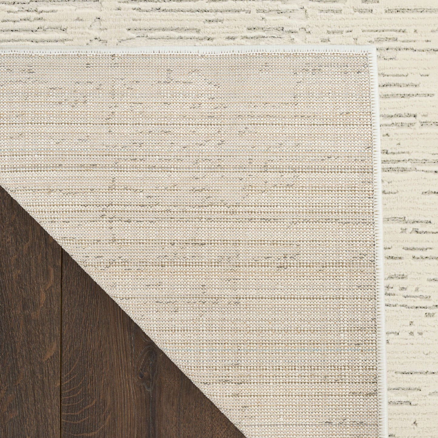 Nourison Ivory Hues 5'3" x 7'3" Ivory Grey Modern Indoor Rug