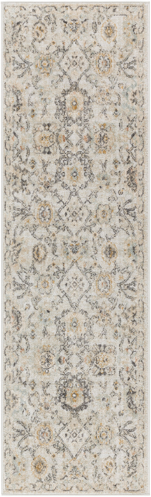Nourison Oushak Home 2' x 6' Grey Vintage Indoor Rug
