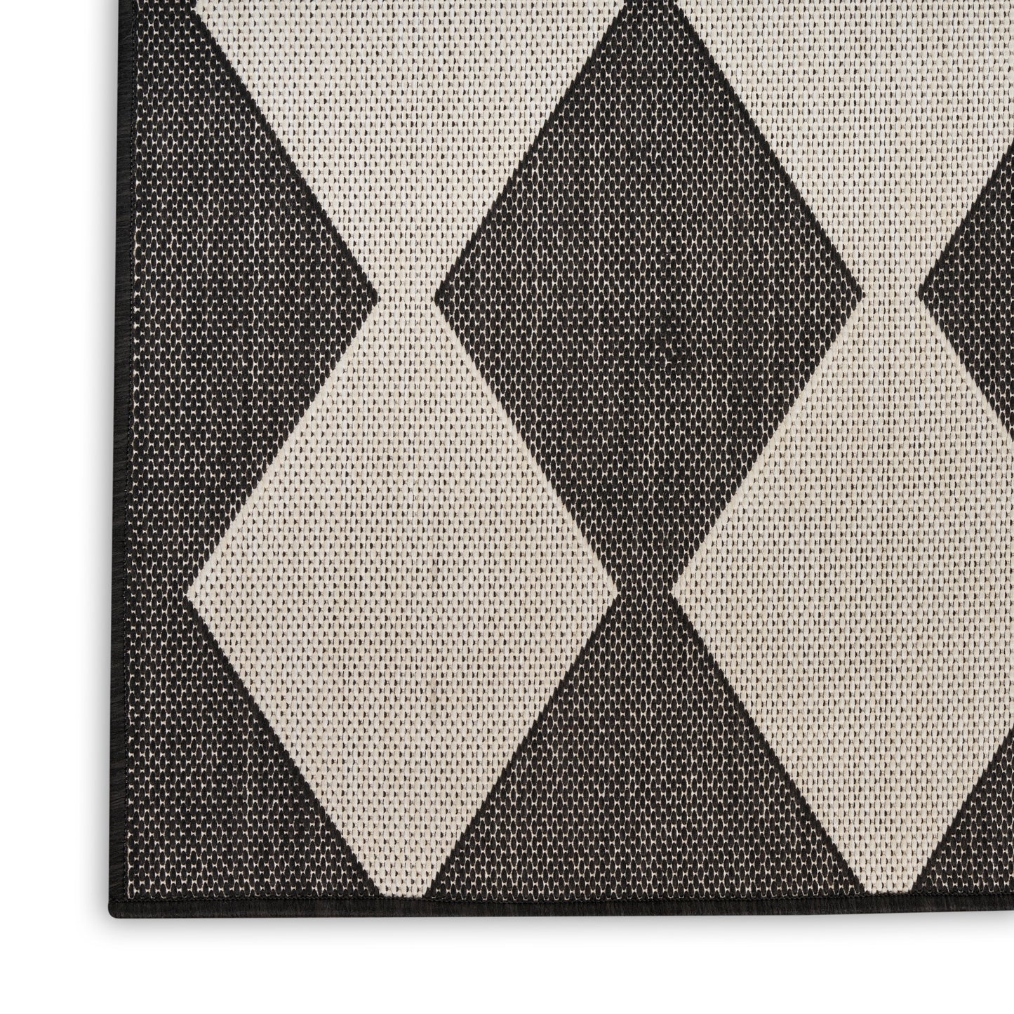 Nourison Positano 4' x 6' Black Modern Rug