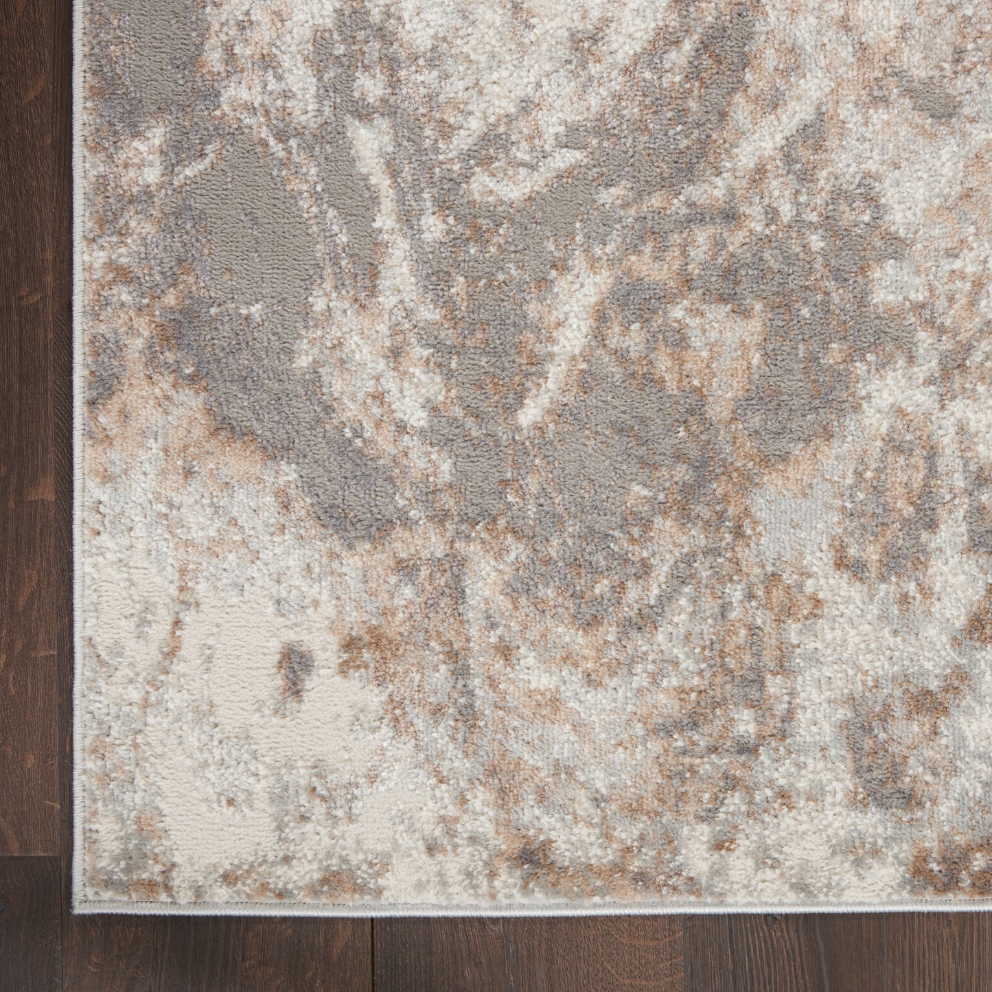 Nourison Elation 7'10" x 9'10" Ivory Grey Modern Indoor Rug