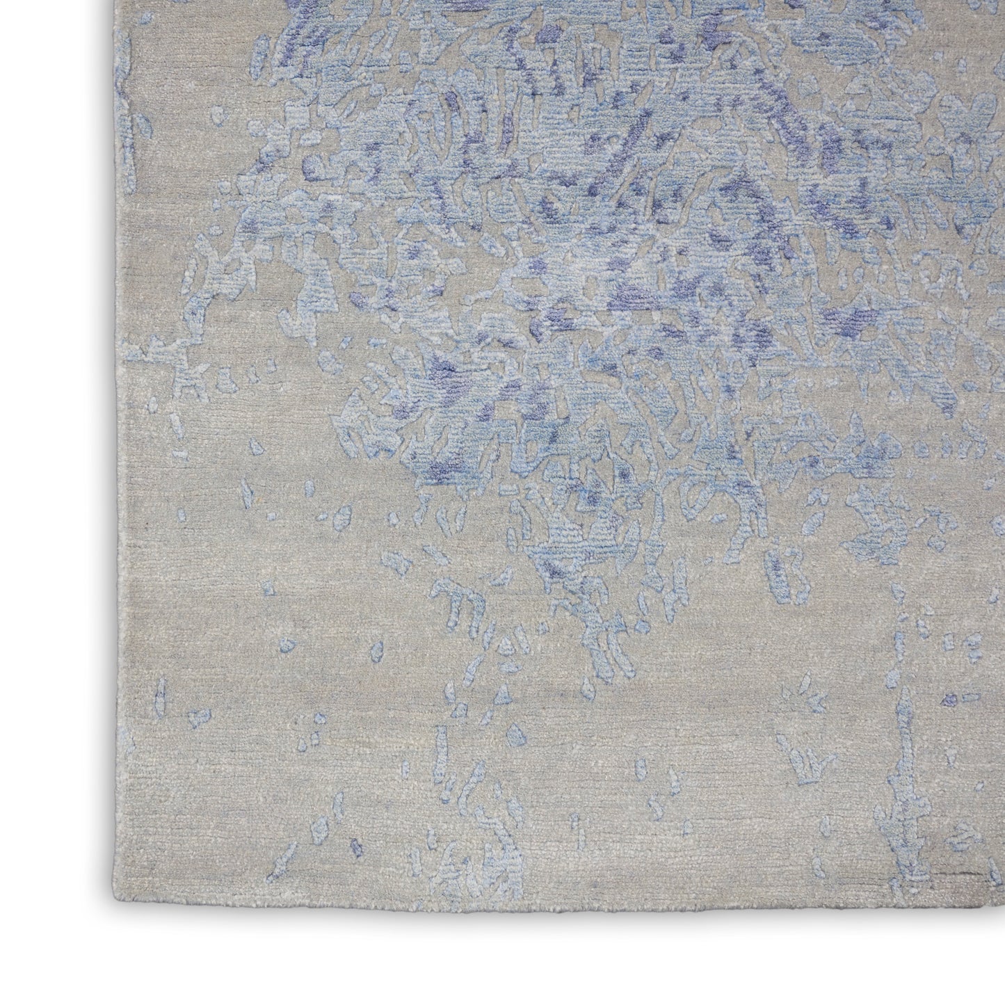 Nourison Silk Shadows 3'9" x 5'9" Grey Blue Modern Indoor Rug