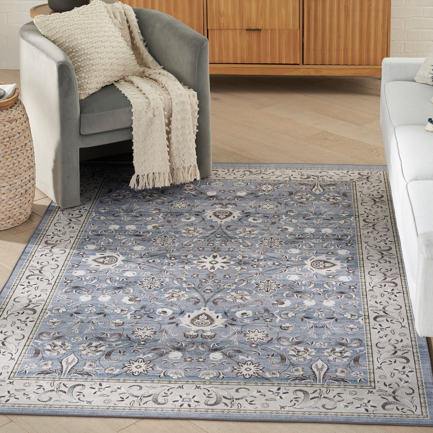 Nourison Vintage Home 6' x 9' Blue Bohemian Indoor Rug