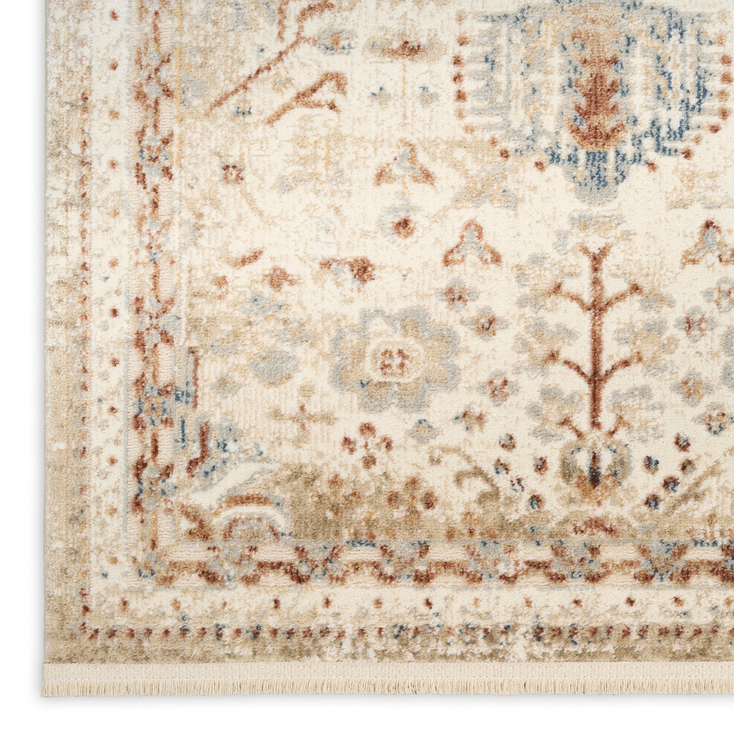 Nourison Pardis 7'10" x 9'10" Ivory Rust Vintage Indoor Rug