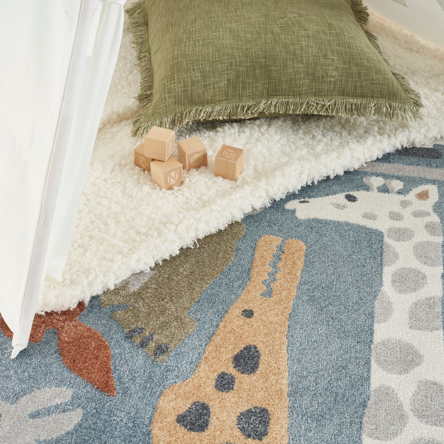 Nourison Astra Machine Washable 9' x 12' Multicolor Kids Indoor Rug