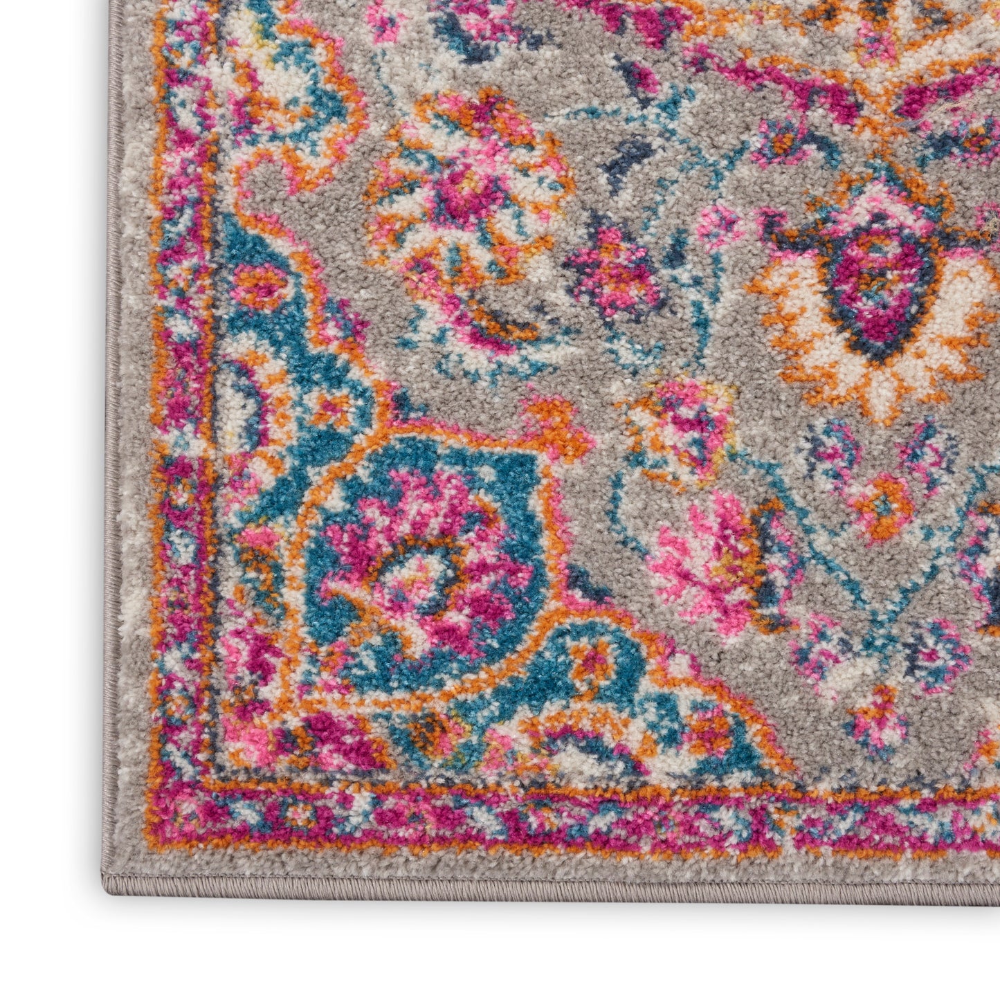 Nourison Passion 2'2" x 10' Grey/Multi Transitional Indoor Rug