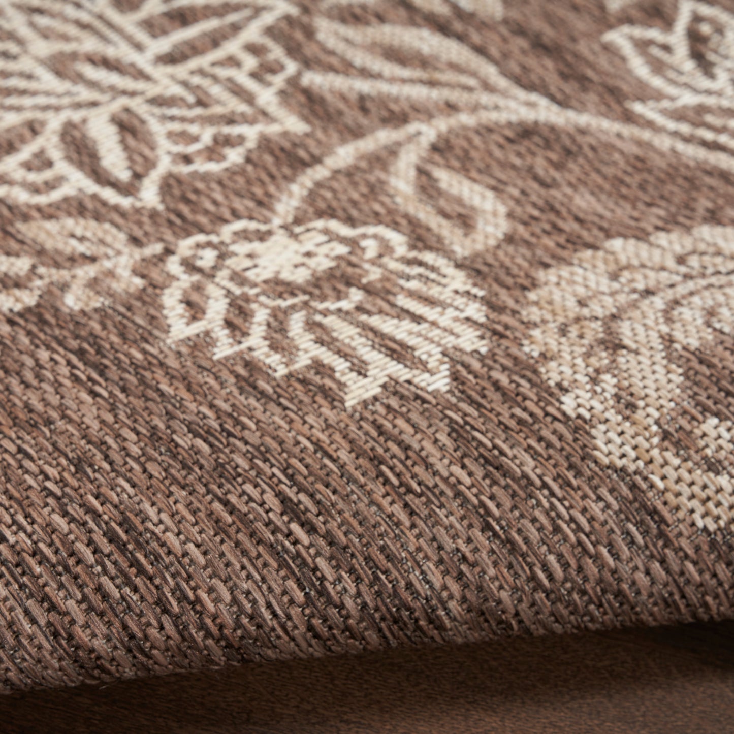 Nourison Garden Oasis 6' x 9' Mocha Tropical Rug