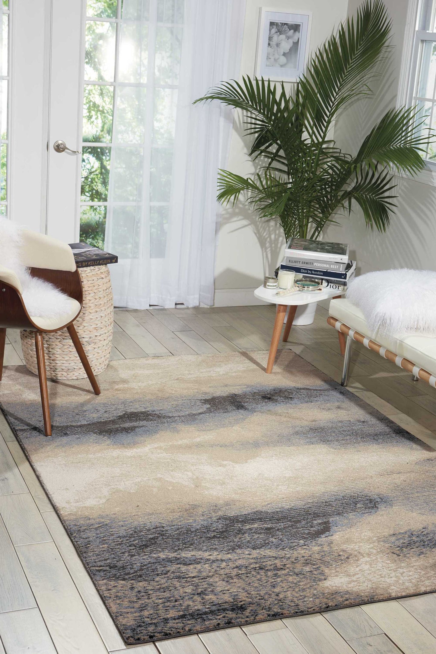 Nourison Maxell 5'3" x 7'3" Flint Modern Indoor Rug