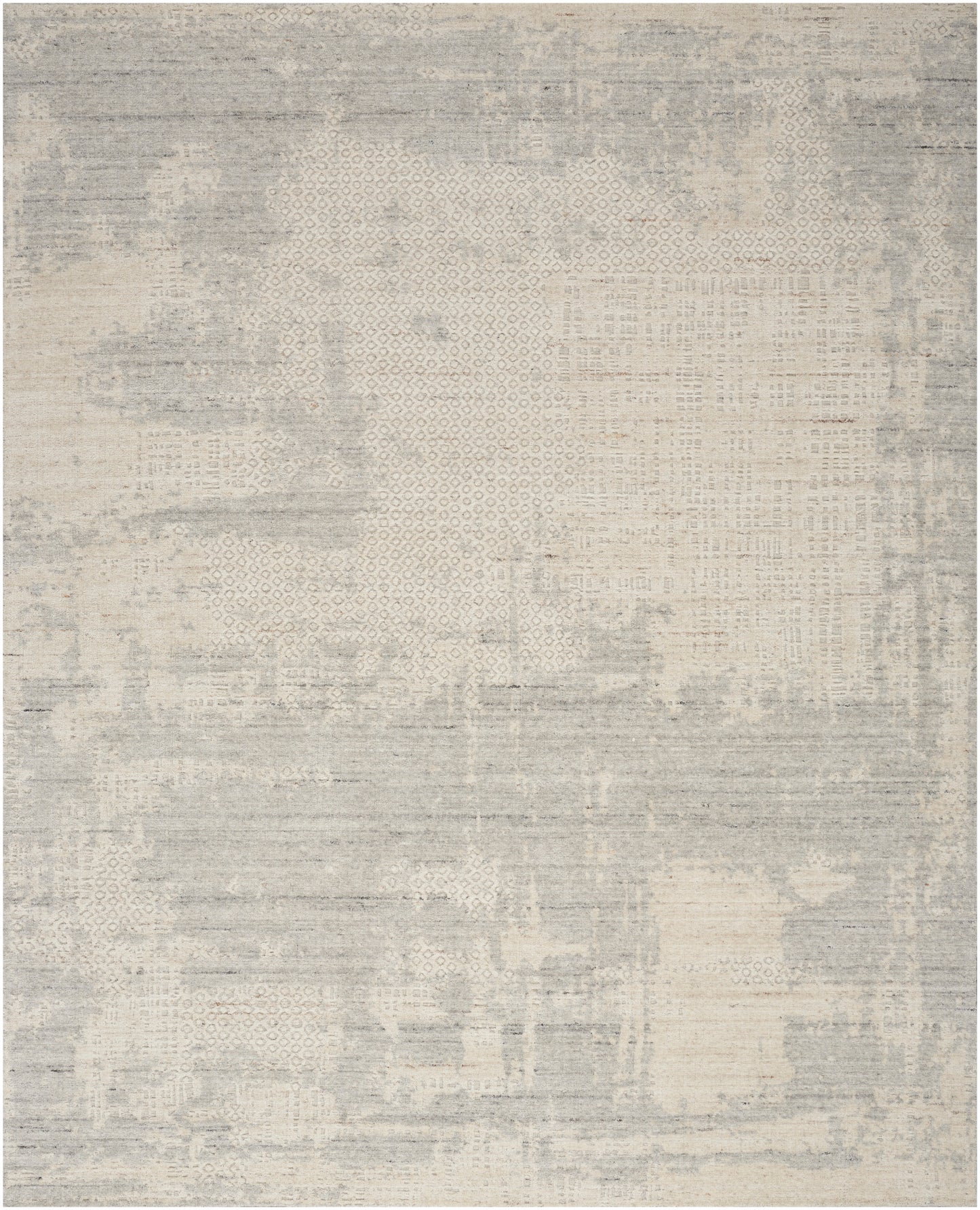 Nourison Harmony 7'9" x 9'9" Ivory Grey Modern Indoor Rug