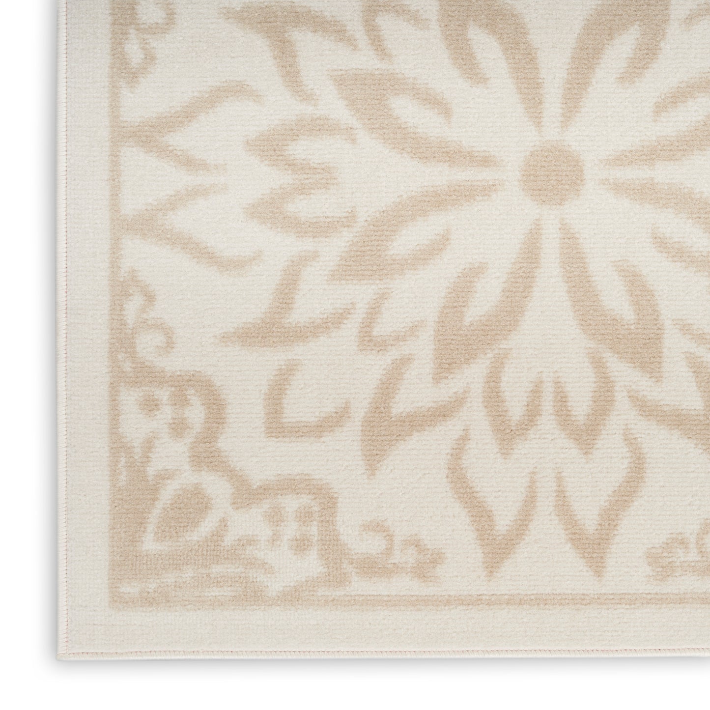 Nourison Jubilant 7'10" x 9'10" Ivory Beige Farmhouse Indoor Rug